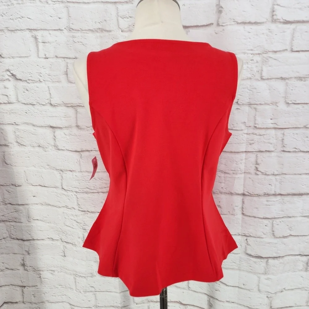 Old Navy Red Top Coquette Sleeveless Stretch Layering Ponte Knit Size Large NWT - Picture 4 of 8